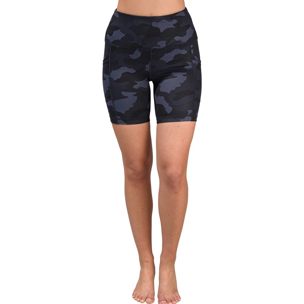 Yogalicious Lux Camo High Waist Bike Shorts Small
